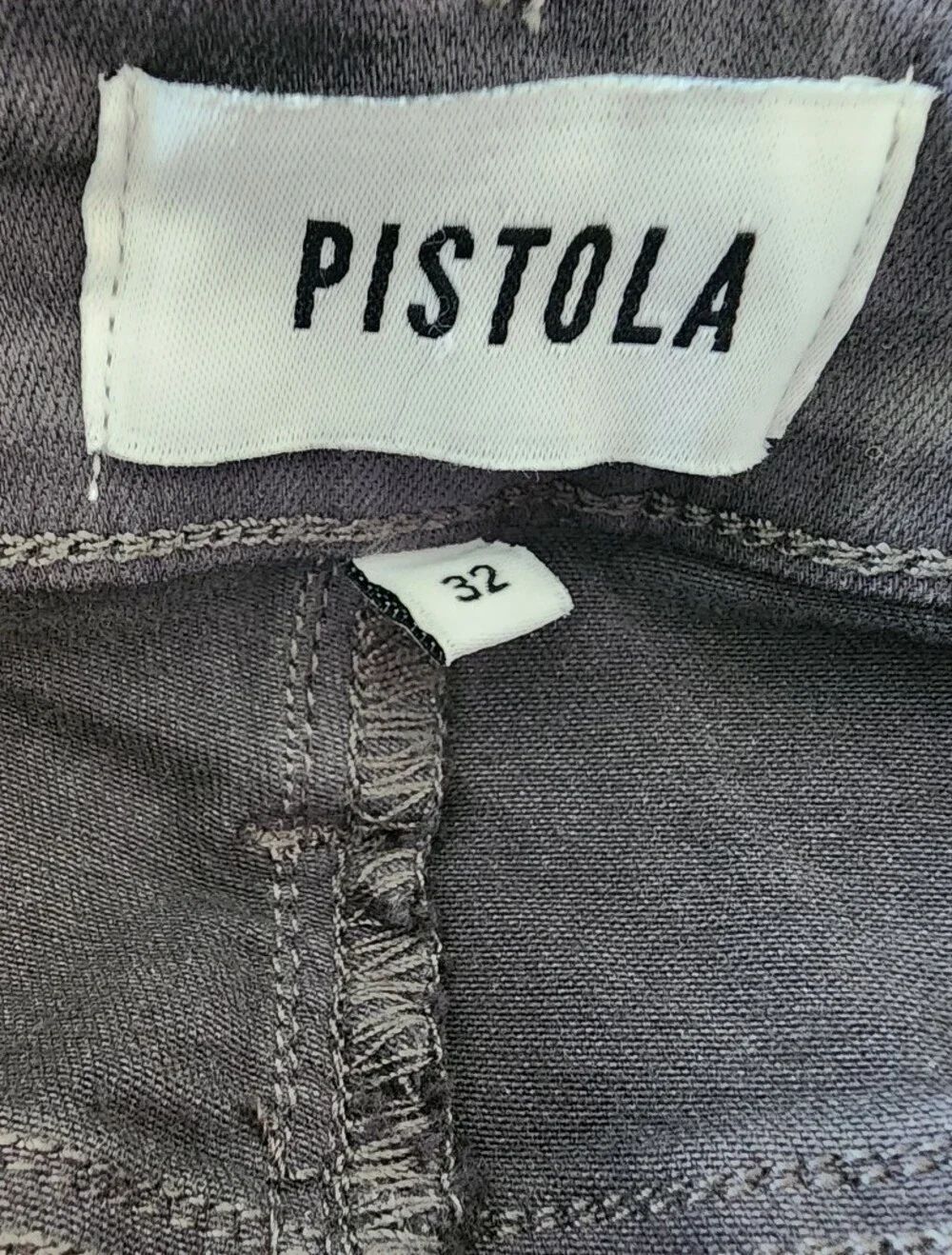 NWT Pistola Tammy High Rise Tencel Utility Shorts Cloudy Charcoal Grey Size 32 - Picture 9 of 11